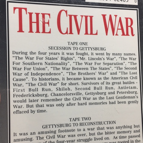 VHS tapes New in package old stock Civil War set tapes 1& 2 1861-1865 - Picture 7 of 10